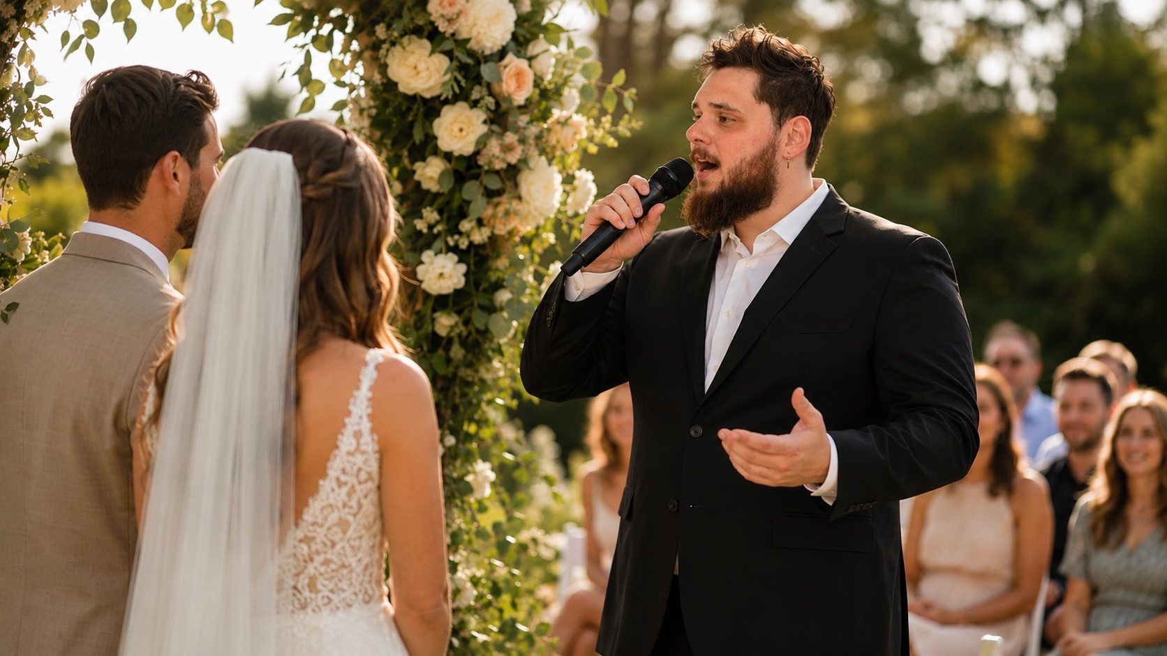Sinan singt vor dem Brautpaar